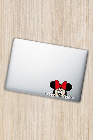 14 X 8 Cm Minnie Mouse Sticker Araba Laptop Oto Motor Sticker