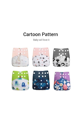 Trendooze Yumuşak Yeniden Yaş Ultra Kumaş Kullanılabilir Katmanlı Geeksen Emici Bezleri Bebek 6'lı 5 3 2 - - Ut 3 - 5 Yaş