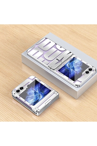 Samsung Galaxy Uyumlu Z Flip5 5g Kılıf Galvanik Pc Telefon Kılıfı İçin