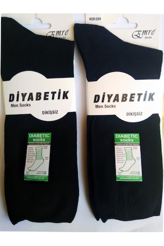 Emre Unisex Siyah Dikişsiz Şeker Çorabı 2'Li Paket Çok Renkli