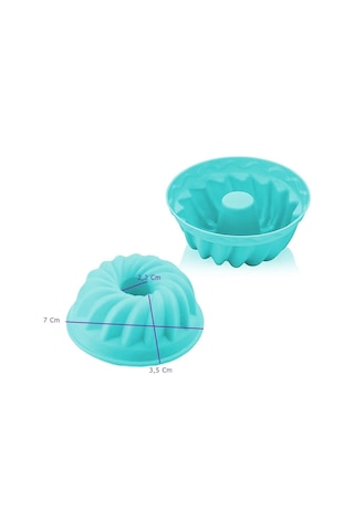 Göbekli Muffin Cupcake Kalıbı - Sürekli Kullanım Muffin Kek Kalıbı 6 Adet - Dıgc-768399 Renkli