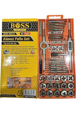 Boss Kılavuz Pafta Seti 40 Parça Boss-80474