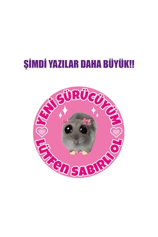 Acemi Sürücü Yeni Sürücü 16x16 Cm Su Geçirmez Yüksek Çözünürlüklü Sticker Araba Motor Sticker