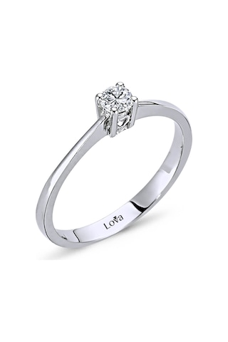 Lova G Renk 0,14 Karat Pırlanta Tektaş Yüzük - 1030094