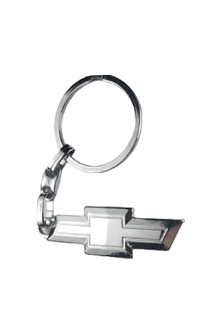 Chevrolet Uyumlu Anahtarlık 3D Metal Otomobil Anahtarlığı - Krom Kaplama