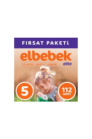 Elbebek Elite Bebek Bezi 5 Numara Junior Fırsat Paketi 112 Adet 4'lü