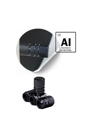 Aluminyum Sibop Kapağı Dörtlü Set Jet Siyah