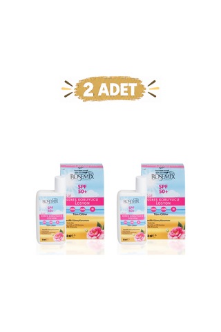 Rosemix - 349 - - Gül Yağlı Güneş Koruyucu Losyon +50 Spf + - 2 Adetlik - Shophnrl - Set Ürün