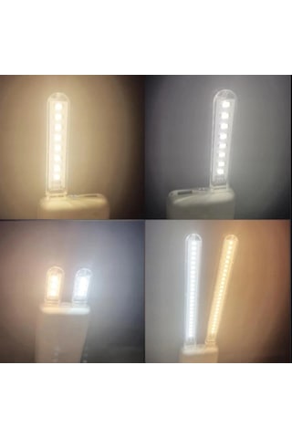 8 LED Günışığı Taşınabilir Mini USB Led Lamba 5730 SMD Kamp Stick Çok Renkli