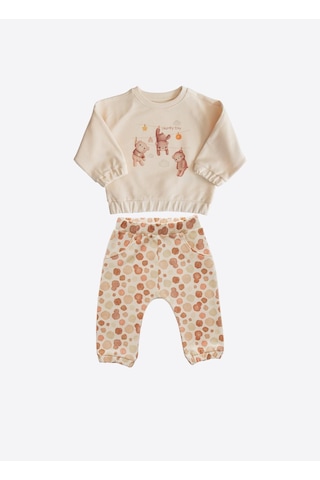 Organik Laundry Day 2'li Takım Natural Krem