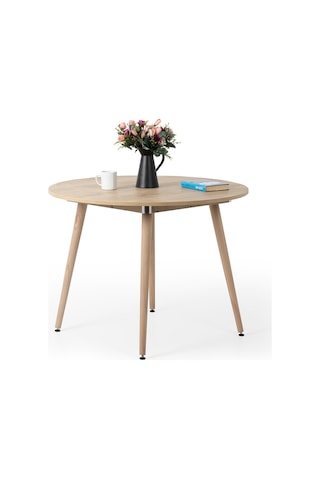 Bistro 90 Cm / Yuvarlak Mutfak Masası / Yuvarlak Yemek Masası / Meşe