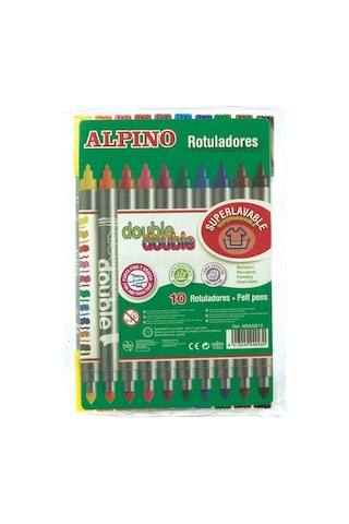 Alpino Double Çift Taraflı Keçeli Kalem 10'lu