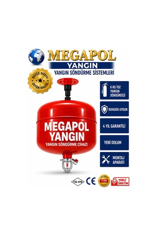 6 Kg Tavan Tipi Springli Tayfun Söndürme, Springli Yangın Söndürme, Spring Yangın Söndürücü, Springli Yangın Tüpü