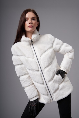 Stella Beyaz Tüylü Mont 211003 001