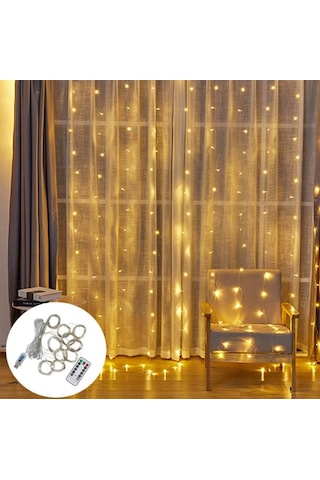 Sge Teknoloji Kumandalı Led Perde Işığı Peri Led 300 Led 3 x 3 M