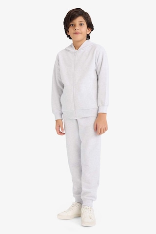 Defacto Erkek Çocuk Kapüşonlu Pike Fermuarlı Sweatshirt B6503a826spgr157 Gri-gr157