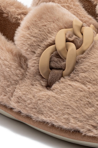 Twigy Angel Kadın Peluş Ev Ayakkabısı Bej 37/41 Bej