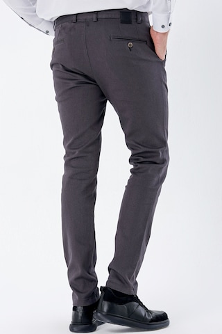 Koyu Antrasit Desenli Armürlü Pamuklu Yan Cepli Slim Fit Dar Kesim Casual Pantolon 1003235120-koyu Antrasit Koyu Antrasit