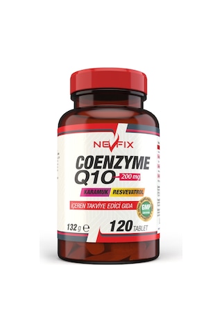 Nevfix Coenzyme Q10 200 Mg 120   Tablet Üzüm Resveratrol Koenzim