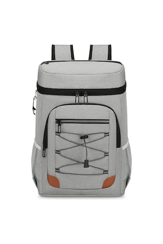 Ranyeek Outdoor Piknik Çanta: Çift Katlı Isı Yalıtımlı Alüminyum Folyo, Su Geçirmez, Yemek Tazeliği Sağlar 20 Adetten Logo Açık Gri Gri