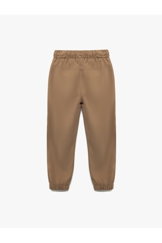 Koton Beli Bağcıklı Cepli Basic Viskon Jogger Eşofman Altı Kahverengi 5smb40034tw Kahve