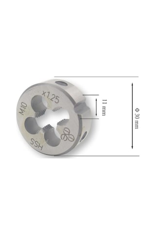 Mte M10 X 1.25 Pafta İnce Vidalı Hss Dın 223/b