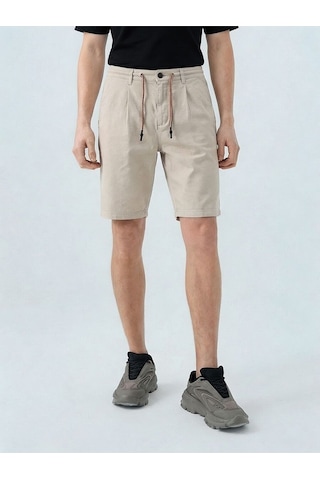 Regular Fit Erkek Şort Taş