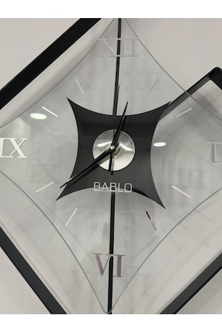 Eksen Black Klasik Bablo Premium Duvar Saatleri Siyah