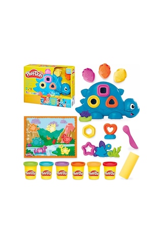 Play Doh Başlangıç Şekiller Ve Renkler Dino Oyun Seti G0491 renkli