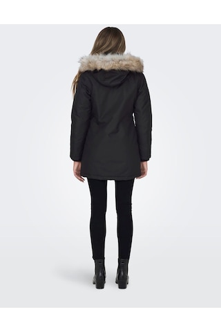 Only Bayan Uzun Mont Kapüşonlu Parka 15300633 Siyah