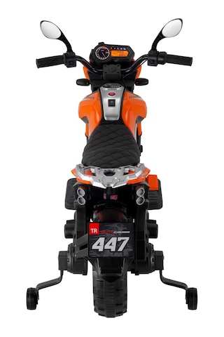 447 Motocross Akülü Motorsiklet 12v Turuncu Turuncu
