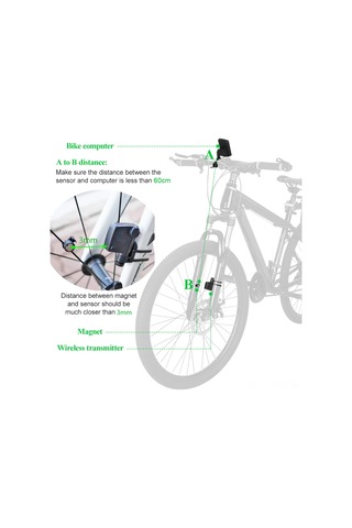 Ranyeek Ya100-a Bisiklet Hız Göstergesi: 2.8 İnç Büyük Ekran, Kablosuz, Su Geçirmez, Led Aydınlatmalı, Beyaz Kasa Beyaz