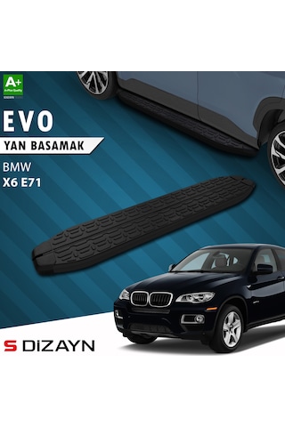 S-dizayn Bmw X6 E71 Evo Siyah Yan Basamak 193 Cm 2008-2014 A+ Kalite