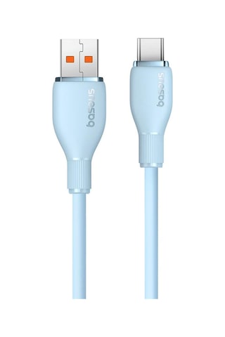 Baseus Pudding 1.2 M Hızlı Şarj Özellikli USB Type-C 100 W Kablo Mavi