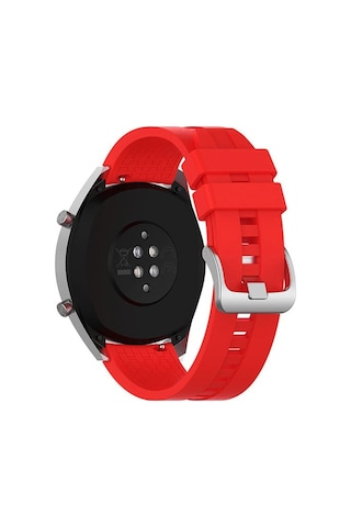 Honor Magic Watch 2 42mm Uyumlu Kordon Kayış 20mm Klasik Silikon Kordon Metal Tokalı K23