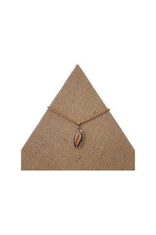 Ay Işığında Huzur Bronz Çini Taşlı Çelik Zincir Kolye Rose Gold