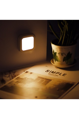 Maiyame 2'li Paket Akıllı Işık Algılama Ve Parlaklık Ayarlı Led Gece Lambası - Güneş Işığı, Güneş Işığı Koruyucu, Enerji Tasarruflu Absek, Beyaz, 0.6w, Avrupa Standardı Diğer