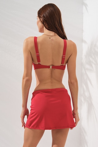 Pierre Cardin Pearl Etekli Fra Bikini Takım Üçlü Set Kırmızı 231228 231228 Kırmızı