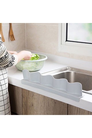 Su Sıçrama Koruması Bölme Tahtası Enayi Lavabo Lavabo Tahtası Mutfak Aletleri - Gri