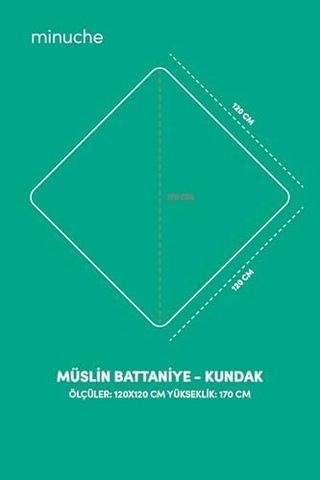 Müslin Bebek Kundak Örtüsü 120x120 Cm -%100 Pamuk 4 Kat Müslin Bebek Battaniye Bej Diğer