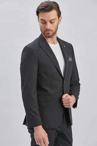 İmza Siyah Mono Yaka 8 Drop Slim Fit Tam Astar Esnek Takım Elbise 1001255006