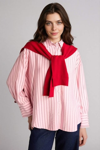 Defacto Relax Fıt Baskılı Uzun Kollu Tunik C5629ax26sppn186 Pembe-pn186