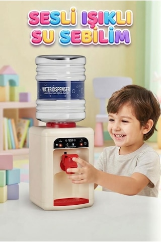 Sesli Ve Işıklı Çocuk Su Sebili 32 Cm - Minikler İçin Eğlenceli Ve Gerçekçi Bir Deneyim Oyuncak Su Sebili