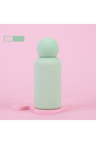 316 Paslanmaz Çelik Termos Bardak 350ml Yaratıcı Sevimli Çocuk Açık Hava Sporları Su Bardağı Beyaz