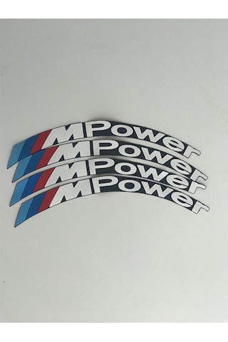 Bmw M Power Lastik Yazısı Seti 8 Adet