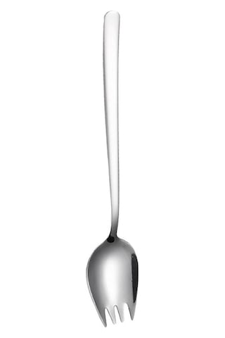 304 Çelik Silver Çatallı Kaşık Sofra Salata Meyve Çatalı Cin751by Gri