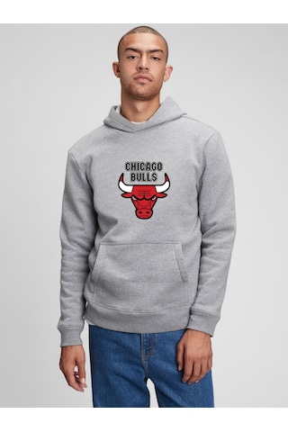 Unisex Kapşonlu Sweatshirt Gri-bskc962a-20035