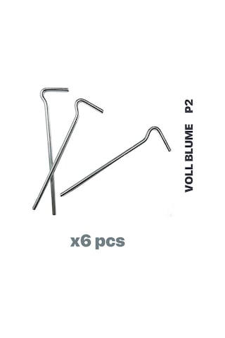P2 6 Adet Kalın Çelik Metal Çadır Kazığı Demiri Kaymaz Kancalı Branda Çivisi Paslanmaz Çelik Gümüş Gri