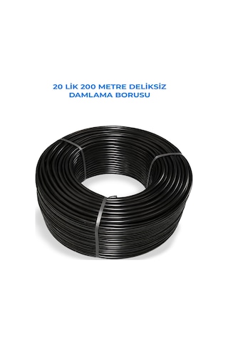20 'lik 200 Metre Deliksiz Damlama Hortumu Basınca Dayanıklı Bahçe Sulama Damlama Delici Hediyeli