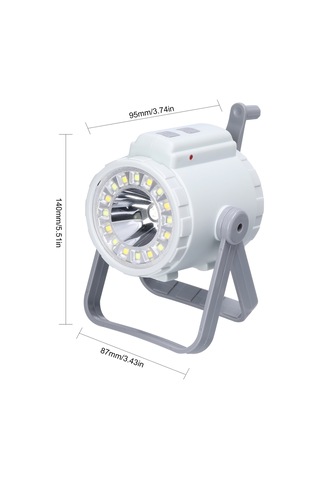 Mufunye Kamp Lambası El Feneri 3'ü 1, Eldivenli Jeneratör, 3 Renk Tonu Soğuk-beyaz-sıcak , Parlaklık Ayarlanabilir, Type-c Şarj, Usb Çıkış, 1800mah Li-pil Çok Renkli